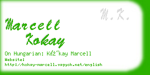 marcell kokay business card